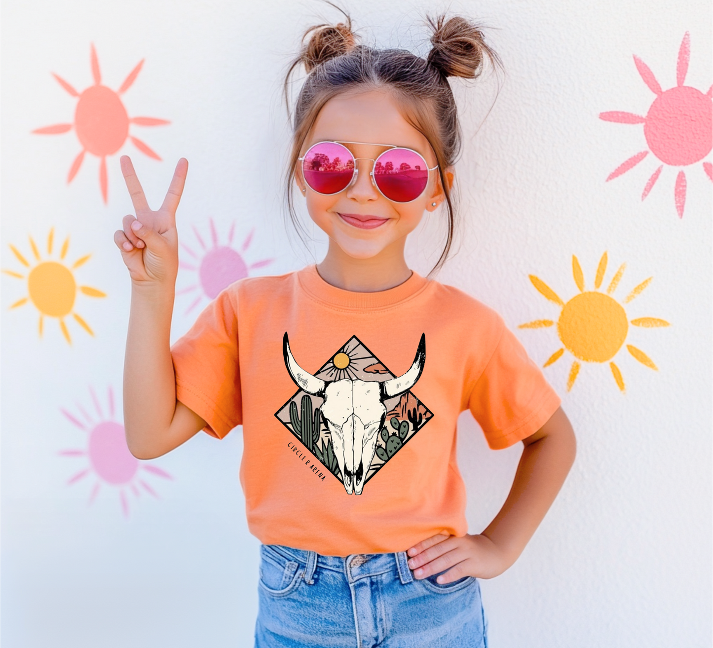 Desert Sunset CRA Logo Unisex Kids Tee