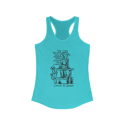 Worth The Fight - Circle R Arena Logo Racerback Tank
