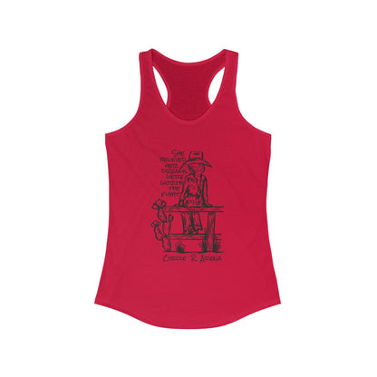Worth The Fight - Circle R Arena Logo Racerback Tank