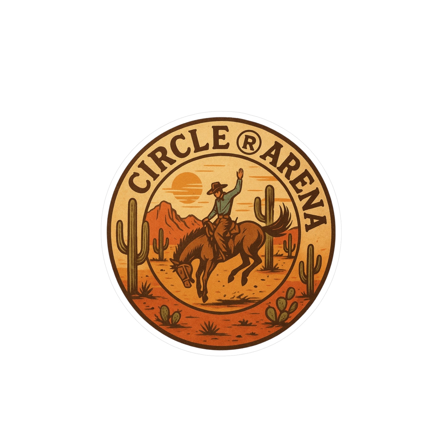 Bucking Horse Vinyl Decal
