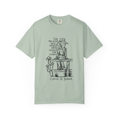 Worth The Fight - Circle R Arena Logo Adult Tee