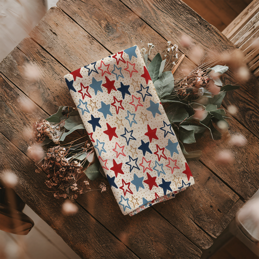 Americana Star Spangled Cotton Tea Towel